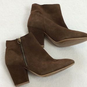 Zara leather suede booties size 36